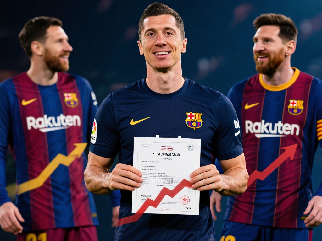 每体：莱万薪资逐年递增，三年收入近8千万欧